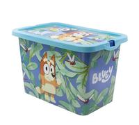 STOR Boîte de Rangement Enfant Bluey avec Fermeture Click 7 Litres - Organisateur Plastique Multiusage pour Jouets et Chambre Enfants