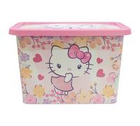 Stor Boîte de Rangement Enfant Hello Kitty avec Fermeture Click 7 Litres - Organisateur Plastique Multiusage pour Jouets et Chambre Enfants, Rose