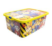 STOR Boîte de Rangement Enfant Pat' Patrouille avec Couvercle Click 13 Litres - Organisateur Jouets Plastique Résistant pour Chambre