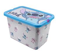 STOR Boîte de Rangement Enfant Stitch avec Fermeture Click 7 Litres - Organisateur Plastique Multiusage pour Jouets et Chambre Enfants