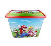 Stor Boîte de Rangement Super Mario Bros avec Fermeture Clic 23 litres - Organisateur en Plastique pour Jouets et Chambre d'enfant