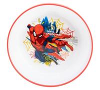 Stor Bol Enfant Spider-Man 902ml avec Base Antidérapante, Plastique Réutilisable sans BPA, Compatible Micro-ondes, Bol Bébé pour Maison et École