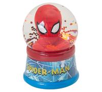 STOR Boule à Neige Spider-Man dans Boîte Cadeau - Boule de Cristal Décorative avec Paillettes - Figurine Officielle