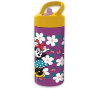Stor Gourde Sport Minnie Mouse avec Paille et Poignée 410ml - Bouteille Enfant Réutilisable Sans BPA pour École Sport et Sorties
