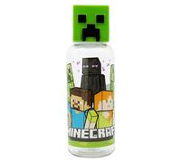 STOR Gourde réutilisable Minecraft 560 ml Tritan avec bouchon figurine 3D pour enfants Sans BPA