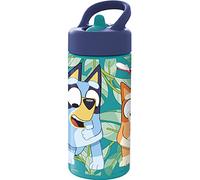 Stor S.L. Bouteille d'eau de sport Bluey 410 ml bleu avec paille et poignée intégrée