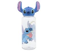 Stor Bouteille d'eau en plastique originale Disney Stitch 560 ml pour enfants avec graphismes 3D, bouchon dévissable, lavable et réutilisable.