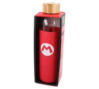 Stor Bouteille en Verre avec étui en Silicone 585 ML Super Mario, Noir, Moyen