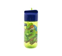 STOR Gourde Ecozen Hidro 430 ml pour enfants anti-goutte sans BPA avec paille – Minecraft