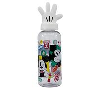 Stor Bouteille originale Disney Mickey Mouse de 560 ml pour enfants avec couvercle décoré et personnages de films 3D au premier plan.