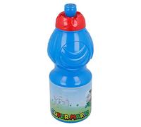 Stor Bouteille originale pour enfants avec graphismes Super Mario 400 ml, sans BPA, avec bouchon anti-goutte, bande antidérapante et forme ergonomique.