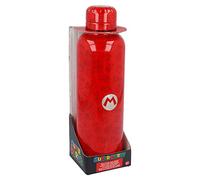 Stor Bouteille Super Mario 515 ml en acier inoxydable, avec bouchon dévissable et anti-goutte, lavable et réutilisable