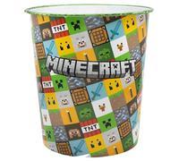 STOR Corbeille à Papier en Plastique Minecraft 9923ml - Poubelle Décorative pour Chambre d'Enfant, Design Léger et Résistant pour Garçons et Filles