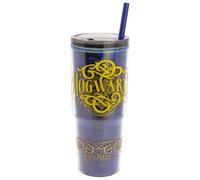 STOR Gobelet Cafe Reutilisable avec Paille et Couvercle 860ml, Mug Isotherme Double Paroi avec Anse, Tumbler Plastique sans BPA pour Boissons