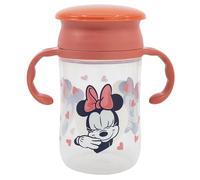Stor Gobelet de voyage Disney Minnie 395 ml, plastique sans BPA, avec deux poignées, bec et capuchon, lavable et réutilisable