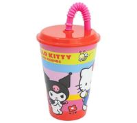 Stor Gobelet Enfant avec Couvercle et Paille Hello Kitty 430ml - Verre Réutilisable en Plastique Résistant pour Enfants - Anti-Fuite