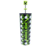 STOR Gobelet Isotherme Minecraft avec Paille 770ml - Tumbler Acier Inoxydable Réutilisable avec Couvercle pour Boissons Chaudes et Froides