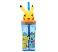 Stor GOBELET RÉUTILISABLE POUR ENFANTS EN PLASTIQUE SANS BPA 430 ML AVEC FIGURINE 3D SUR LE COUVERCLE | POKEMON DISTORSION, Bleu