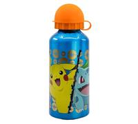 STOR Gourde Aluminium Pokémon pour Enfants 400ml - Bouteille Réutilisable avec Embout de Sécurité et Bouchon Anti-Fuite - Légère et Résistante