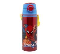 Stor S.L. Gourde Spiderman Moving Target aluminium 730 ml pop-up, paille, bandoulière, étanche