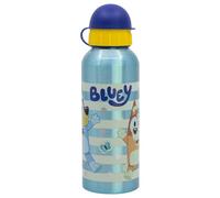 STOR Gourde Enfant Bluey en Aluminium 530ml avec Embout Anti-Fuite et Bouchon Sécurisé Réutilisable pour École Sport