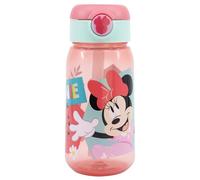 Stor Gourde Enfant Minnie Mouse 510ml avec Paille et Bouchon Anti-Fuite, Bouteille Plastique Reutilisable pour Enfants