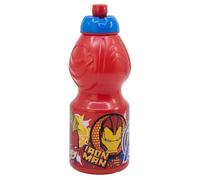 Stor Gourde Enfant Réutilisable Avengers 400ml en Plastique avec Bouchon Anti-Fuite et Bande Antidérapante Sans BPA pour Enfants