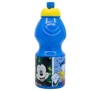 Stor Gourde Enfant Réutilisable Mickey Mouse 400ml en Plastique avec Bouchon Anti-Fuite et Bande Antidérapante Sans BPA pour Enfants