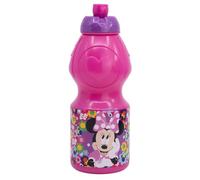 Stor Gourde Enfant Réutilisable Minnie Mouse 400ml en Plastique avec Bouchon Anti-Fuite et Bande Antidérapante Sans BPA pour Enfants