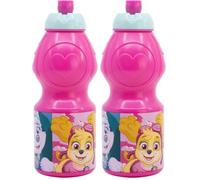 Stor Gourde Enfant Réutilisable Pat' Patrouille 400ml en Plastique avec Bouchon Anti-Fuite et Bande Antidérapante Sans BPA pour Enfants (Lot de 2)
