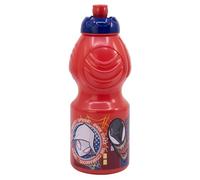 Stor Gourde Enfant Réutilisable Spider-Man 400ml en Plastique avec Bouchon Anti-Fuite et Bande Antidérapante Sans BPA pour Enfants