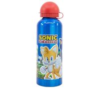 STOR Gourde Enfant Sonic Le Hérisson en Aluminium 530ml avec Embout Anti-Fuite et Bouchon Sécurisé Réutilisable pour École Sport