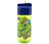 STOR Gourde Ecozen Hidro 430 ml pour enfants anti-goutte sans BPA avec paille – Minecraft
