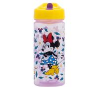 Stor Gourde Minnie Mouse avec Paille Intégrée 530ml - - Bouteille Eau Plastique Carrée Enfant