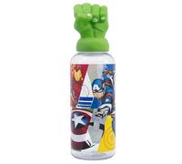 Stor Gourde Réutilisable Avengers 560ml Tritan avec Bouchon Figurine 3D - Bouteille Enfant Sans BPA pour Garçons et Filles
