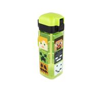 STOR Gourde Réutilisable Enfant Minecraft 550ml avec Système Anti-Fuite et Poignée de Transport - Sans BPA Plastique Résistant