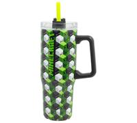 Stor Grande Tasse Isotherme avec Paille Minecraft 920ml Acier Inoxydable Double Paroi - Gobelet avec Poignée et Couvercle