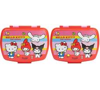 Stor Hello Kitty and Friends Boîte à déjeuner rectangulaire pour enfant (Lot de 2)