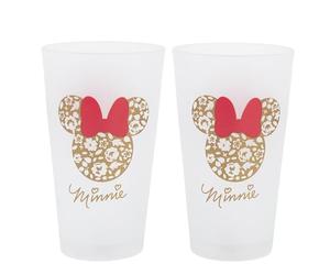 Stor Lot de 2 verres à eau en verre Minnie Mouse 490 ml