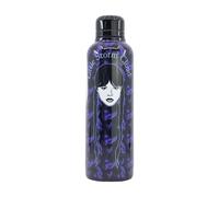 Stor Mercredi Gourde isotherme en acier inoxydable noir et violet - 515 ml