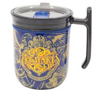 STOR Mug à Café Harry Potter avec Anse et Couvercle Coulissant 470ml - Tasse Isotherme Acier Inoxydable Double Paroi Réutilisable