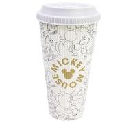 Stor Mug de Voyage Mickey Mouse 790ml - Gobelet Reutilisable avec Couvercle Etanche, Polypropylene, Ideal Boissons Chaudes et Froides