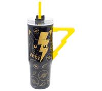 Stor Mug de voyage XL Pokémon Pikachu double paroi avec anse 3D personnage 770 ml - Gobelet à café avec couvercle et paille, idée cadeau pour les fans