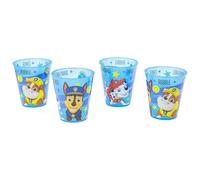 STOR Set de 4 Gobelets Enfant Pat' Patrouille 285ml - Verres Reutilisables en Plastique sans BPA pour Fetes et Usage Quotidien - Resistant aux Chutes