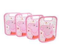 Stor Set de 4 Sacs Alimentaires avec Fermeture Zip Peppa Pig 425ml - Sacs Réutilisables Sans BPA Plastique pour Goûter Déjeuner École Enfants