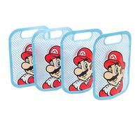 STOR Set de 4 Sacs Alimentaires avec Fermeture Zip Super Mario Bros 425ml - Sacs Réutilisables Sans BPA Plastique pour Goûter Déjeuner École Enfants