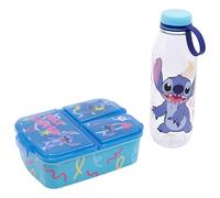 Stor Set Gourde et Boîte Repas Stitch - Gourde Aventure Ecozen 650ml et Lunch Box 3 Compartiments - Ensemble Goûter Scolaire