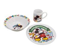 STOR Set goûter en céramique 3 pièces en boîte cadeau Mickey True Champions