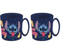 Stor Tasse Disney Stitch Graphic pour enfants de 350 ml, sans BPA, passe au micro-ondes et au lave-vaisselle (Lot de 2)