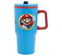 STOR Tasse en Acier avec Anse et Couvercle Super Mario Bros 640ml - Double Paroi avec Bec Anti-Fuite pour Enfants